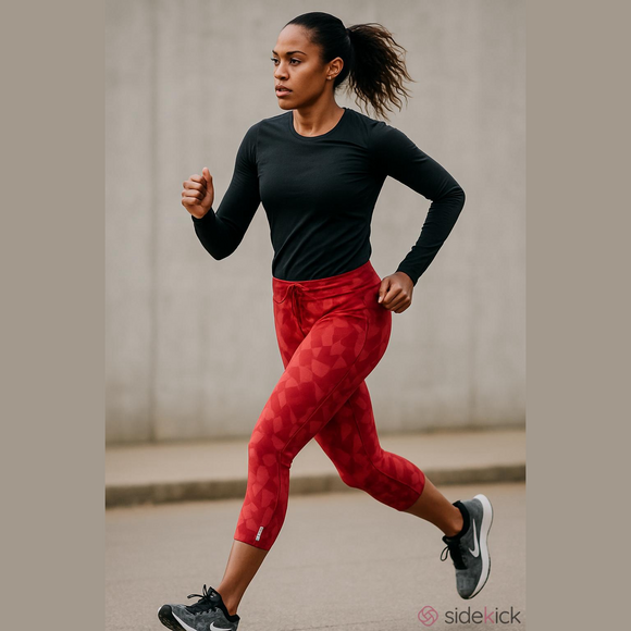 Nike Pants - Nike Dry Fit Running Capris Red WM